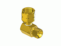 90° External Hose Coupler to Internal Swivel Nut A-323