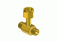 CGA Manifold Coupler Tees - Brass C-2300