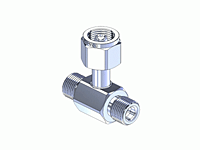 Chrome Plated Brass CGA Manifold Coupler Tee MC-326