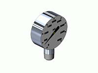 Gauges for Non Corrosive Gases - White Face, Black Numbers, Bottom Port MG-CW-61